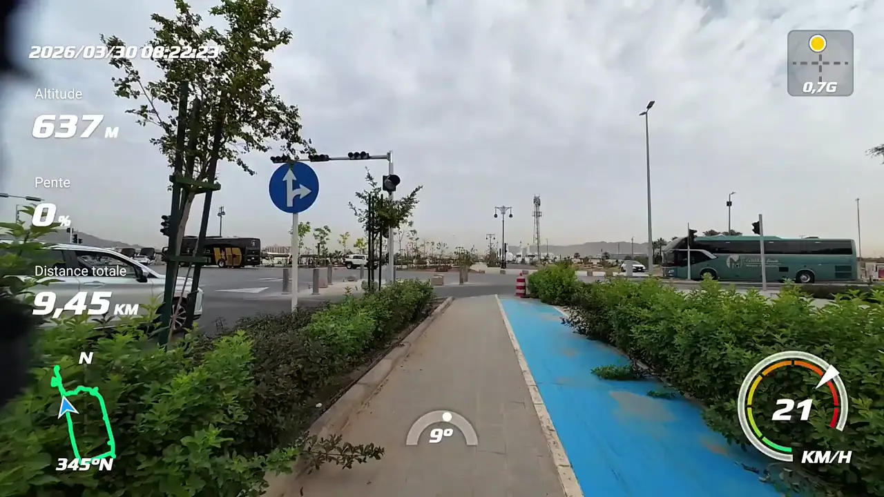 La piste cyclable du boulevard de Qubâʾ vers la mosquée du Prophète