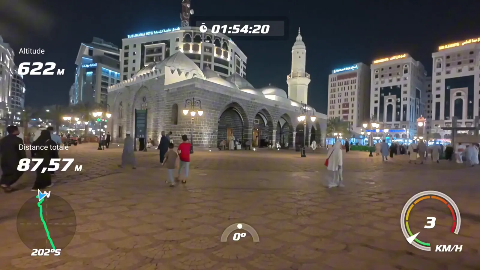La mosquée al-Ghamâma sur l'esplanade près de la porte 310 de la mosquée du Prophète